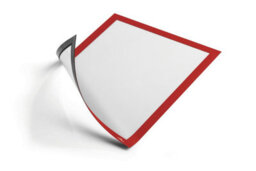 Durable Duraframe Magnetic Document Signage Frame For Metal - 5 Pack - A4 Red