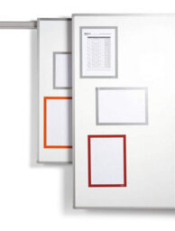 Durable Duraframe Magnetic Document Signage Frame For Metal - 5 Pack - A4 Red - thumbnail 6