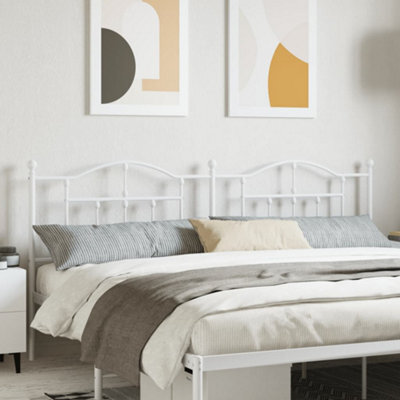 Berkfield Metal Headboard White 200 Cm - image 1