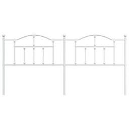 Berkfield Metal Headboard White 200 Cm - thumbnail 3
