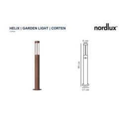 Nordlux Helix Outdoor Corten Garden Post Coastal/marine Safe Brown,mains - thumbnail 3