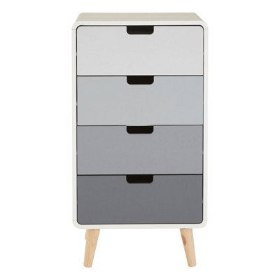 Orsina Contemporary 4 Drawer Cabinet, Ample Storage Space Bedside Cabinet, Renewable Pine Wood Legs Storage Cabinet - image 1