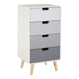 Orsina Contemporary 4 Drawer Cabinet, Ample Storage Space Bedside Cabinet, Renewable Pine Wood Legs Storage Cabinet - thumbnail 2