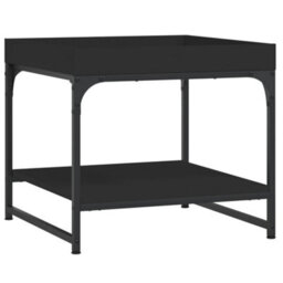 Berkfield Stylish Coffee Table Black 49.5X49.5X45 Cm Engineered Wood - thumbnail 1