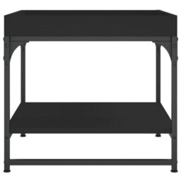 Berkfield Stylish Coffee Table Black 49.5X49.5X45 Cm Engineered Wood - thumbnail 5