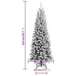 Berkfield Artificial Christmas Tree With Flocked Snow 210 Cm Pvc&pe - thumbnail 8