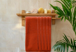 Casabella Bath Sheets 2 Pack Jumbo Bathsheet 90X180 Cm 100% Cotton Towels Quick Dry Super Soft Highly Absorbent Orange - thumbnail 7