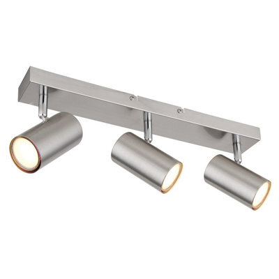 Luminosa Lighting Luminosa Robby Ceiling Spotlight Bar Nickel Matt 3X Gu10 - image 1