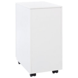Wyld And Coco Ironvault White Metal Storage Cabinet 3-Drawer With Key Lock And Castors - 300 X 450 X 600 mm - thumbnail 7