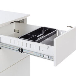 Wyld And Coco Ironvault White Metal Storage Cabinet 3-Drawer With Key Lock And Castors - 300 X 450 X 600 mm - thumbnail 8