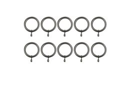 GoodHome Athens Nickel Effect Grey Curtain Ring (Dia)28mm, Pack Of 10 Compatibility- 25/28mm Curtain Pole - thumbnail 2