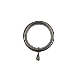 GoodHome Athens Nickel Effect Grey Curtain Ring (Dia)28mm, Pack Of 10 Compatibility- 25/28mm Curtain Pole - thumbnail 1