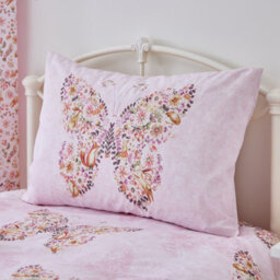 Catherine Lansfield Bedding Enchanted Butterfly Reversible Duvet Cover Set With Pillowcases Pink - thumbnail 3