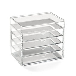 Clear Acrylic 5 Drawer Chest With Flip-Up Lid - thumbnail 1