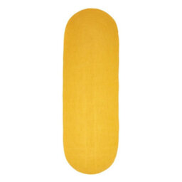 Homescapes Mustard Yellow Handmade Woven Braided Oval Hallway Rug, 66 X 200 Cm - thumbnail 2