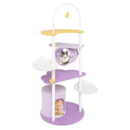 Cat Activity Center Play House Large Cat Tower W/tunnel & Hanging Toys - thumbnail 6