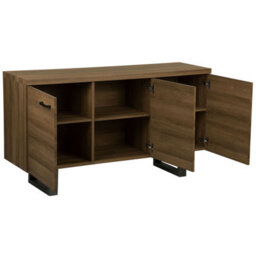 Beliani Industrial Cabinet Timber Dark Brown - thumbnail 5