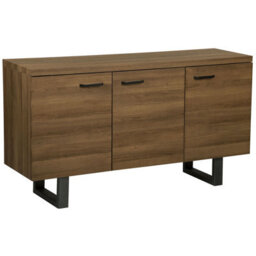 Beliani Industrial Cabinet Timber Dark Brown - thumbnail 1