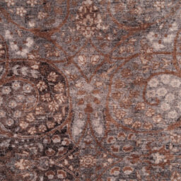 Loomed Traditional Design Cotton Chenille Rug Beige Brown Machine Washable 80Cm X 150Cm - thumbnail 9