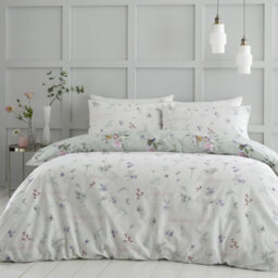 Catherine Lansfield Bedding Songbird Duvet Cover Set With Pillowcases Sage Green - thumbnail 2