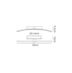 Luminosa Lighting Luminosa Fusion Wall Lamp, Picture Light, 12W Led, 4000K, 760Lm, Polished Chrome - thumbnail 2