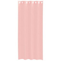 Berkfield Durable Voile Curtains With Grommets 2 Pcs Pink 140X225 Cm - thumbnail 4