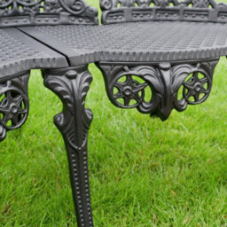 Oakleystone Northern Antique  Aluminium Bench With Black Finish Garden Bench 130 Cm - thumbnail 4