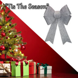 Tinsel Bow Light Up Christmas Decoration X 1 29Cm X 43Cm X 10Cm Silver - thumbnail 6