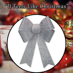 Tinsel Bow Light Up Christmas Decoration X 1 29Cm X 43Cm X 10Cm Silver - thumbnail 7