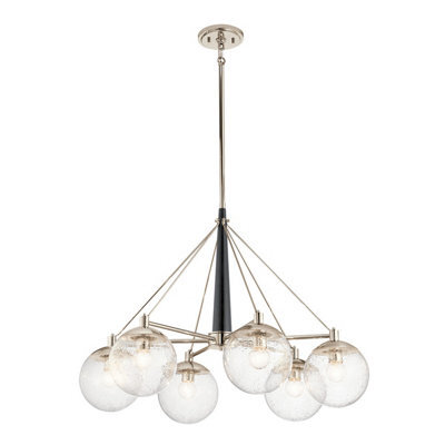 Luminosa Lighting Elstead Kichler Marilyn 6 Light Chandelier Polished Nickel - image 1