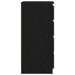 Vidaxl Sideboard With Drawers Black Oak 37.5X35X99 Cm Engineered Wood - thumbnail 7