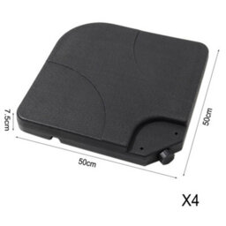 Breeins Black Square Water And Sand Filled Plastic Garden Parasol Base Cantilever Base Patio Outdoor Banana Overhang Parasol Base - thumbnail 5