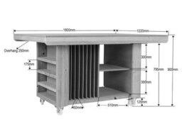 Arbor Garden Solutions Art/craft Table, Project Workbench With Storage V.3. (L-180 X D-122 X H-90Cm) - thumbnail 3