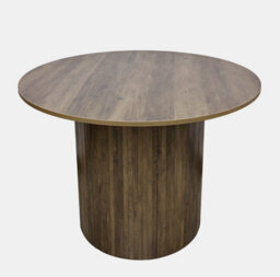 Ohs Madison Ribbed Round Dining Table Wood Effect - Medium Wood - thumbnail 2
