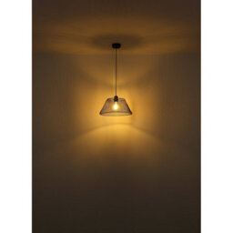 Luminosa Lighting Luminosa Baku Wire Frame Pendant Ceiling Light Matt Black 1X E27 - thumbnail 5