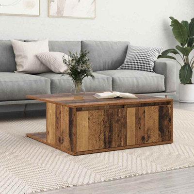 Berkfield Coffee Table Old Wood 80 X 80 X 31 Cm Engineered Wood - image 1