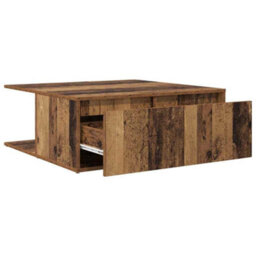 Berkfield Coffee Table Old Wood 80 X 80 X 31 Cm Engineered Wood - thumbnail 5