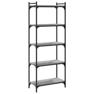 Berkfield Industrial Bookcase 5-Tier Grey Sonoma 60X30X154 Cm Engineered Wood - image 1