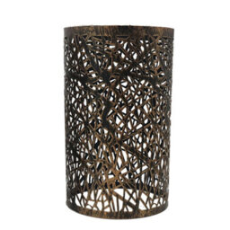 Brushed Copper Pendant Light Shade Metal Drum Shaped Lampshade Industrial Easy Fit Ceiling Indoor Wire Cage Lampshade - thumbnail 8