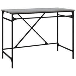 Berkfield Desk Grey Sonoma 100X50X75 Cm Engineered Wood And Iron - thumbnail 2
