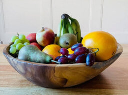 My Square Mile Rustic Wooden Serving Or Display Bowl Carved From Teak Roots (40Cms) - thumbnail 4