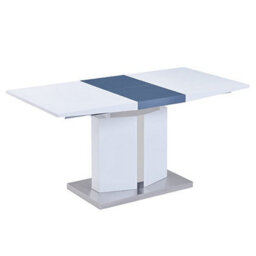 Furniture in Fashion Belmonte Small High Gloss Extending Dining Table In White Grey - thumbnail 5