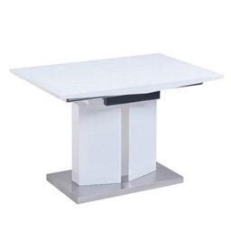 Furniture in Fashion Belmonte Small High Gloss Extending Dining Table In White Grey - thumbnail 6