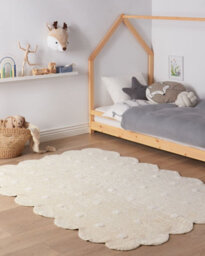 Beliani Kids Rug Sareki Beige 140 X 200 Cm Cotton - thumbnail 2