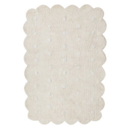 Beliani Kids Rug Sareki Beige 140 X 200 Cm Cotton - thumbnail 1