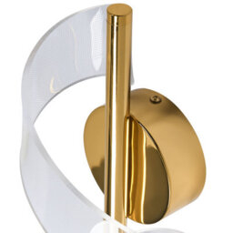 Beliani Gold Spiral Led Wall Lamp - Gloss Metal Modern Light For Living Room Dining Room Bedroom - thumbnail 5