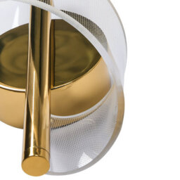 Beliani Gold Spiral Led Wall Lamp - Gloss Metal Modern Light For Living Room Dining Room Bedroom - thumbnail 4