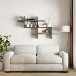 Decortie Halic 3 Tiers Wall Mounted Shelf Modern Floating Bookcase Dark Coffee 150Cm - thumbnail 5