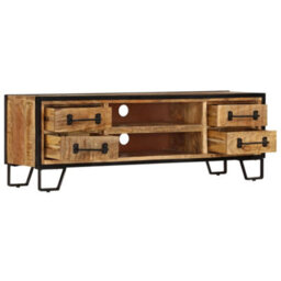 Berkfield Industrial Tv Cabinet With Drawers 120X30X40 Cm Solid Mango Wood - thumbnail 5