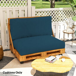 Outsunny 2 Seat Pallet Cushions 20Cm Thick Outdoor Seat Pads, Navy Blue - thumbnail 8